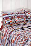 Shop_Quliting Tree_Multi Color Microfiber Print Abstract Geometric Pattern Quilt With Pillow Covers _at_Aza_Fashions