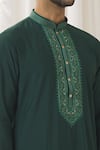 Alaya Advani_Green Kurta Silk Embroidered Thread Placed With Pant _at_Aza_Fashions