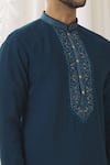 Shop_Alaya Advani_Blue Kurta Silk Embroidered Thread With Pant _Online_at_Aza_Fashions