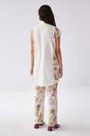 Shop_Label Kheerganga_White Viscose Collared Historical Autumn Print Long Shirt With Pant _at_Aza_Fashions