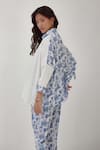 Label Kheerganga_White Viscos Crepe Print Riverstone Placement Shirt With Pant  _at_Aza_Fashions