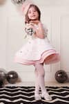 Buy_Hoity Moppet_White Organza Sequins Cashmere Tweed Frilled Dress _Online_at_Aza_Fashions