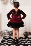 Shop_Hoity Moppet_Red Velvet Sequins Cherry Bomb Tulle Frilled Dress _at_Aza_Fashions
