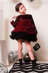 Buy_Hoity Moppet_Red Velvet Sequins Cherry Bomb Tulle Frilled Dress _Online_at_Aza_Fashions