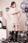Shop_Hoity Moppet_Gold Tweed Cindy Top And Shorts Set _at_Aza_Fashions