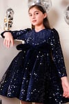 Hoity Moppet_Blue Velvet Sequins Disco Dress _at_Aza_Fashions