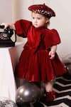 Buy_Hoity Moppet_Red Velvet Joy Dress _Online_at_Aza_Fashions