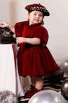 Shop_Hoity Moppet_Red Velvet Joy Dress _Online_at_Aza_Fashions