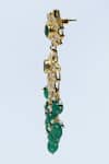 Kiara_Green Semi Precious Stone Onyx Embellished Earrings_Online_at_Aza_Fashions