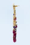 Kiara_Pink Semi Precious Stone Embellished Earrings _Online_at_Aza_Fashions