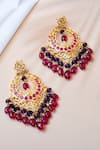 Buy_Kiara_Pink Semi Precious Stone Embellished Earrings _Online_at_Aza_Fashions