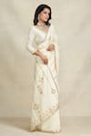 Shop_Gulabo by Abu Sandeep_Off White Chanderi Embroidered Gota And Thread Work Saree  _Online_at_Aza_Fashions