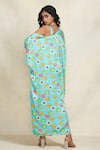 Shop_Gulabo By Abu Sandeep_Blue Modal, Satin Open Neck Abstract Print Overlay _at_Aza_Fashions