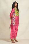 Gulabo By Abu Sandeep_Pink Chanderi Digital Printed Diamond Salwar  _Online_at_Aza_Fashions