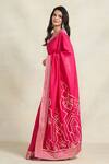 Buy_Gulabo By Abu Sandeep_Pink 100% Pure Chanderi Silk Embroidered Gota Border Saree  _Online_at_Aza_Fashions