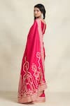 Gulabo By Abu Sandeep_Pink 100% Pure Chanderi Silk Embroidered Gota Border Saree  _at_Aza_Fashions