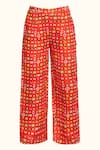 Buy Gulabo By Abu Sandeep Red Chanderi Digital Printed Diamond Geometric Pant Online at Aza Fashions Buy_Gulabo By Abu Sandeep_Red Chanderi Digital Printed Diamond Geometric Pant _Online_at_Aza_Fashions