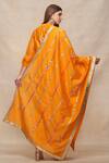 Shop_Gulabo by Abu Sandeep_Yellow Chanderi Embellished Gota Dupatta  _at_Aza_Fashions