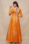 Shop_Gulabo by Abu Sandeep_Yellow Chanderi Embellished Gota 8 Kali Lehenga  _at_Aza_Fashions