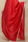 Buy_Gulabo by Abu Sandeep_Red Chanderi Embroidered Gota Dupatta  _Online_at_Aza_Fashions