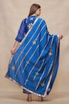 Buy_Gulabo by Abu Sandeep_Blue Chanderi Embroidered Gota Dupatta  _at_Aza_Fashions