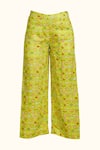 Buy_Gulabo by Abu Sandeep_Green Linen Print Geometric Pant  _Online_at_Aza_Fashions