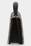 Aanchal Sayal_Black Embellished Georgia Clutch _Online_at_Aza_Fashions