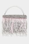 Shop_Aanchal Sayal_Silver Glass Pipe Celeste Embroidered Bag_at_Aza_Fashions