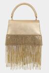 Shop_Aanchal Sayal_Gold Chain Giselle Rectangle Shaped Bag_at_Aza_Fashions
