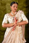 Shop_Latha Puttanna_White Karnataka Silk Embroidered Aari Round Hennu Tape Bridal Lehenga Set _Online_at_Aza_Fashions