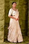 Buy_Latha Puttanna_White Karnataka Silk Embroidered Aari Round Hennu Tape Bridal Lehenga Set 