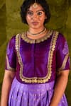 Buy_Latha Puttanna_Purple Chintamani Embroidered Tangi Gota And Lehenga Set  _Online_at_Aza_Fashions