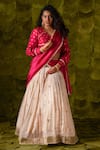 Buy_Latha Puttanna_Off White Chintamani Silk Embroidered Zari Attige Beaten Lehenga Set  _Online_at_Aza_Fashions