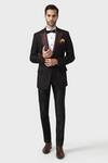 Buy_Raghavendra Rathore Jodhpur_Brown Suiting Plain The Burnt Sienna Tuxedo _at_Aza_Fashions