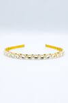 Buy_Foot Fuel_Gold Beads Lined Brooch Hairband _at_Aza_Fashions