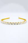 Shop_Foot Fuel_Gold Beads Lined Brooch Hairband _at_Aza_Fashions