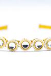 Foot Fuel_Gold Beads, Crystals, Stones Embellished Hairband _Online_at_Aza_Fashions