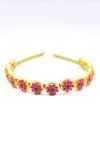 Buy_Foot Fuel_Gold Crystals Blossom Studded Hair Band _at_Aza_Fashions