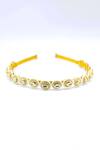 Buy_Foot Fuel_Gold Crystals, Beads Graceful Halo And Studded Hair Band _at_Aza_Fashions