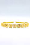 Shop_Foot Fuel_Gold Beads Geometric Broach Hairband _at_Aza_Fashions
