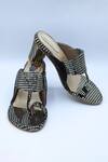 Buy_Foot Fuel_Black Foil Printing Aapse Work Heels _at_Aza_Fashions