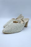 Shop_Foot Fuel_Gold Bead Subtle Pearl Embellished Mules _at_Aza_Fashions