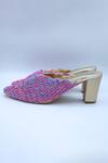 Shop_Foot Fuel_Gold Beads, Sequins Maddy Work Heels _at_Aza_Fashions