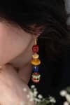 Buy Do Taara Multi Color Diamonds, Stones Navratan Kundan Dangler Earrings Online at Aza Fashions Buy_Do Taara_Multi Color Diamonds, Stones Navratan Kundan Dangler Earrings _Online_at_Aza_Fashions