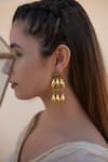 Do Taara_Gold Plated Tribal Prism Dangler Earrings _Online_at_Aza_Fashions