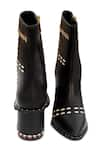 Shop_SOLE HOUSE_Black Melody Handwoven Boots _Online_at_Aza_Fashions