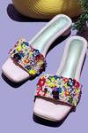 Buy_Soleart_Multi Color Sequin Petal Parade Pearl Embroidered Rounded Heels _at_Aza_Fashions