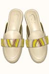 Buy_Soleart_Beige Bead Day And Night Strap Embellished Mules _at_Aza_Fashions