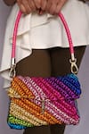 Buy_Stushè_Multi Color Handcrafted Swirl Rainbow Crossbody Clutch Bag _at_Aza_Fashions