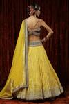 Shop_SHIKHAR SHARMA_Yellow Lehenga Cotton Shimmer Chanderi Embroidery Gota Work Blouse Set _at_Aza_Fashions